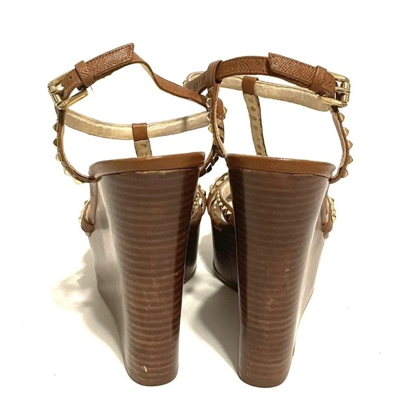 Michael Kors Alexi Studded T Strap Wedge Sandal 7.5 - Picture 4 of 9